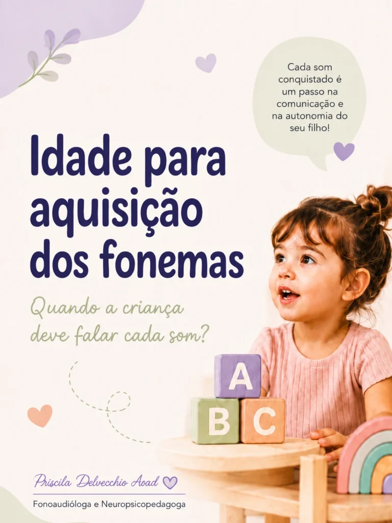 Idade para aquisição dos fonemas: quando a criança deve falar cada som?